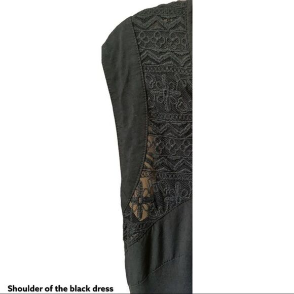 Tobi Women's New Black Lace  Semi-Casual Maxi Dress SIZE M - Picture 8 of 14